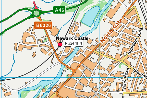 NG24 1FN map - OS VectorMap District (Ordnance Survey)