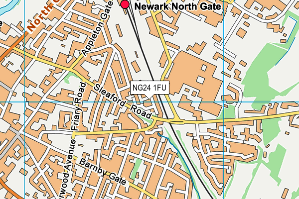 NG24 1FU map - OS VectorMap District (Ordnance Survey)