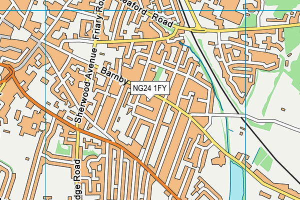 NG24 1FY map - OS VectorMap District (Ordnance Survey)