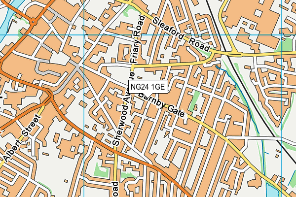 NG24 1GE map - OS VectorMap District (Ordnance Survey)