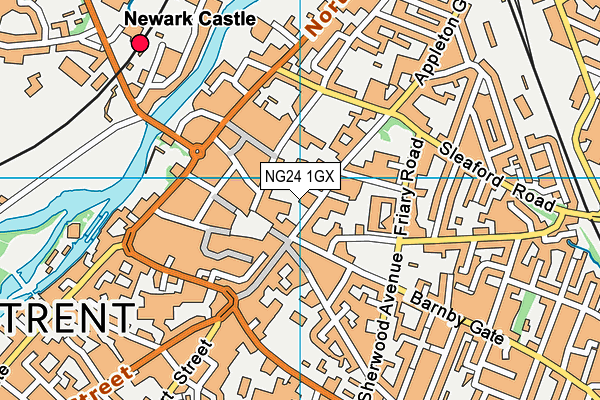 NG24 1GX map - OS VectorMap District (Ordnance Survey)