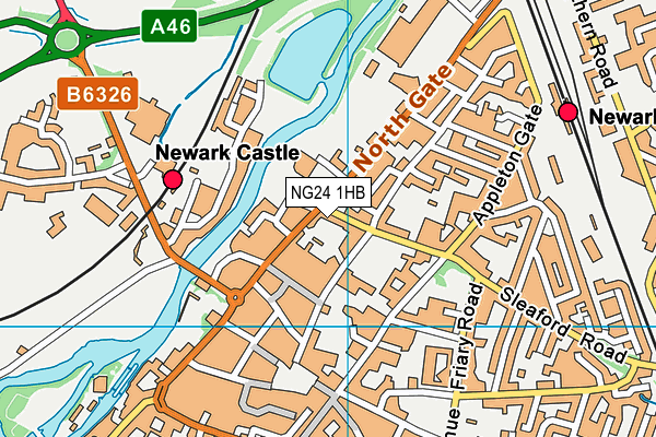 Epic Fitness Centre (Closed) map (NG24 1HB) - OS VectorMap District (Ordnance Survey)