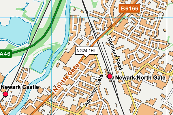 NG24 1HL map - OS VectorMap District (Ordnance Survey)