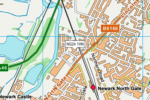 NG24 1HN map - OS VectorMap District (Ordnance Survey)