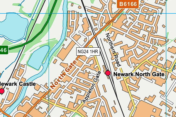 NG24 1HR map - OS VectorMap District (Ordnance Survey)