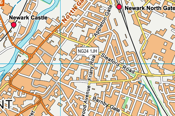NG24 1JH map - OS VectorMap District (Ordnance Survey)