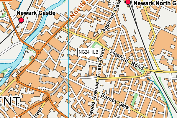 NG24 1LB map - OS VectorMap District (Ordnance Survey)