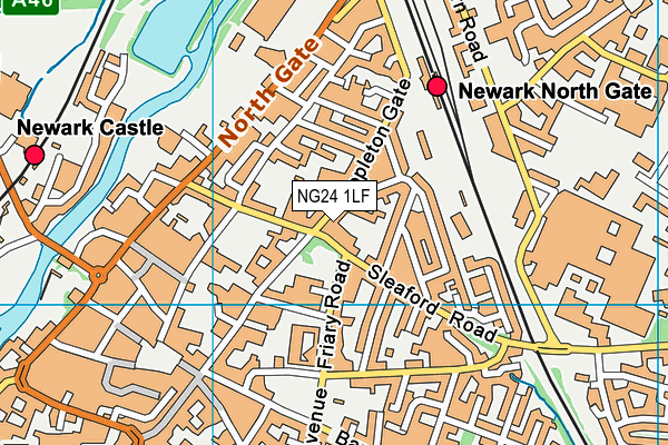 NG24 1LF map - OS VectorMap District (Ordnance Survey)