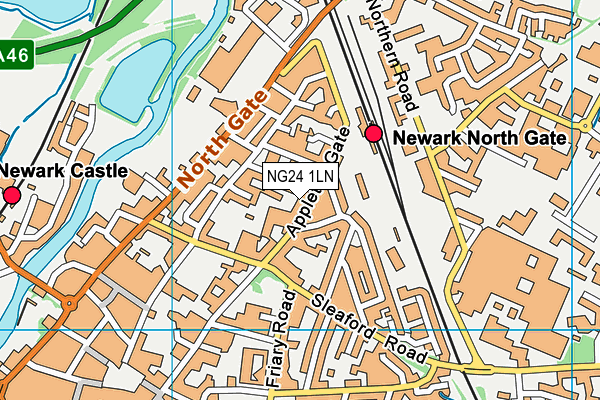 NG24 1LN map - OS VectorMap District (Ordnance Survey)