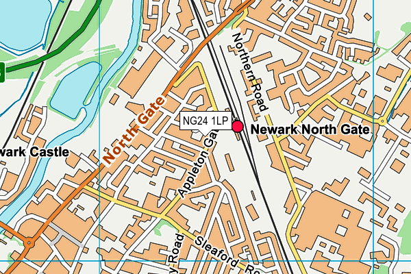 Premier Health & Fitness Club (Closed) map (NG24 1LP) - OS VectorMap District (Ordnance Survey)