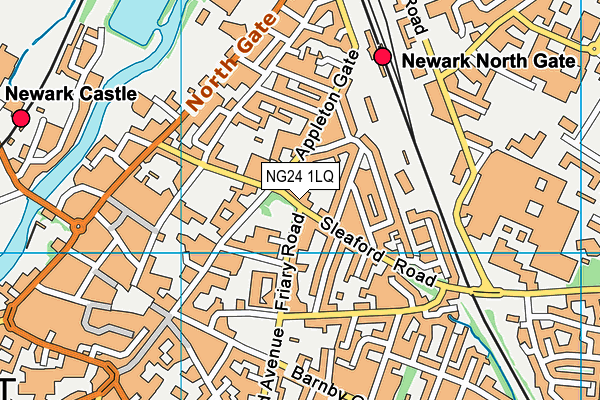 NG24 1LQ map - OS VectorMap District (Ordnance Survey)