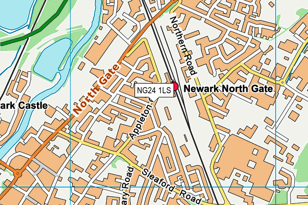 NG24 1LS map - OS VectorMap District (Ordnance Survey)