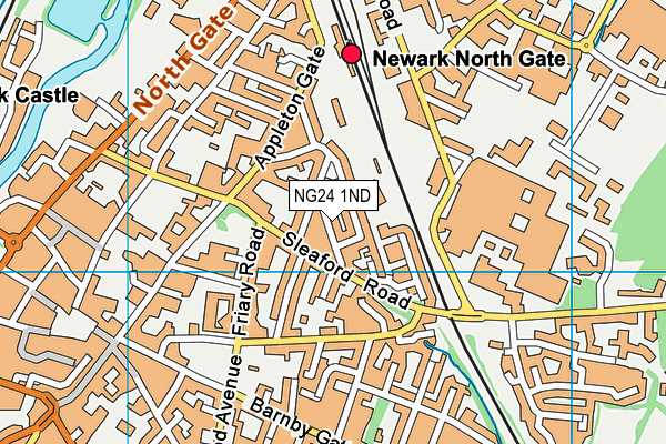 NG24 1ND map - OS VectorMap District (Ordnance Survey)