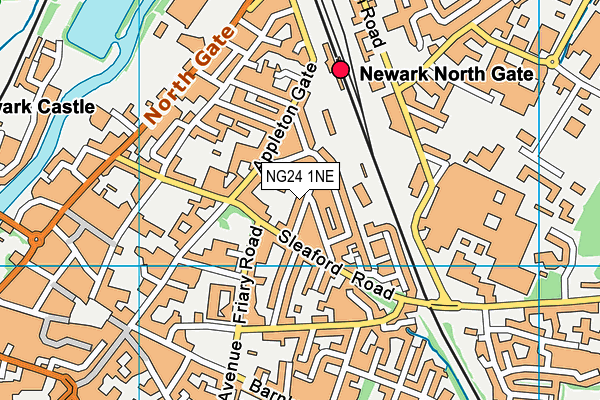 NG24 1NE map - OS VectorMap District (Ordnance Survey)