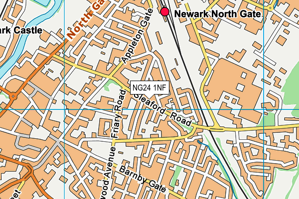 NG24 1NF map - OS VectorMap District (Ordnance Survey)