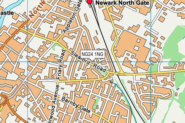 NG24 1NG map - OS VectorMap District (Ordnance Survey)