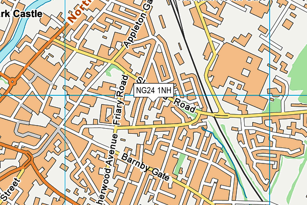 NG24 1NH map - OS VectorMap District (Ordnance Survey)