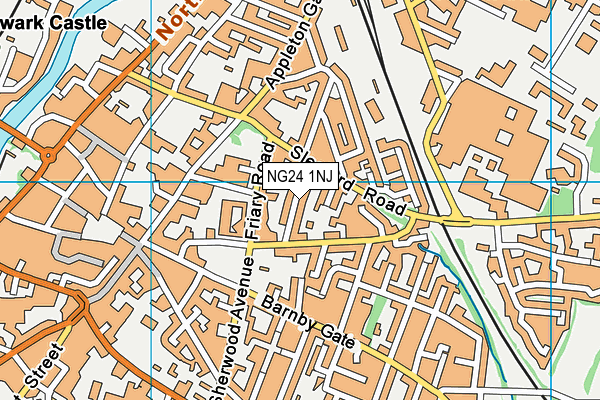NG24 1NJ map - OS VectorMap District (Ordnance Survey)