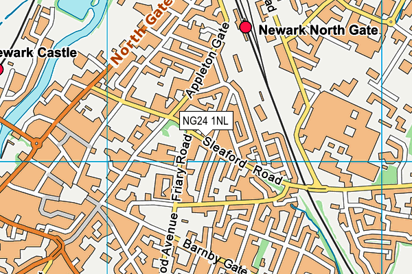 NG24 1NL map - OS VectorMap District (Ordnance Survey)