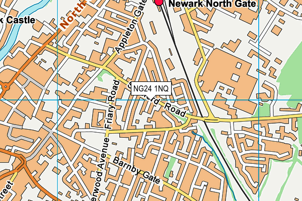 NG24 1NQ map - OS VectorMap District (Ordnance Survey)