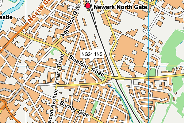 NG24 1NS map - OS VectorMap District (Ordnance Survey)