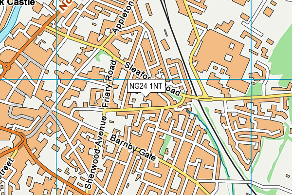 NG24 1NT map - OS VectorMap District (Ordnance Survey)