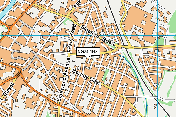 NG24 1NX map - OS VectorMap District (Ordnance Survey)