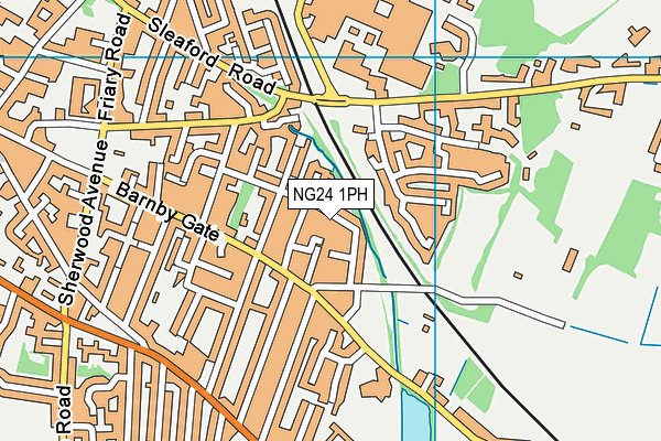 NG24 1PH map - OS VectorMap District (Ordnance Survey)