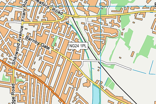 NG24 1PL map - OS VectorMap District (Ordnance Survey)