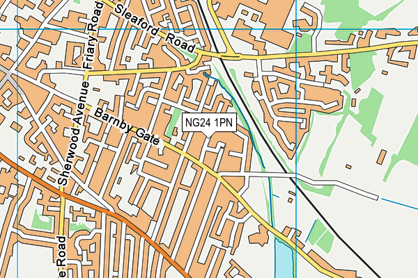 NG24 1PN map - OS VectorMap District (Ordnance Survey)