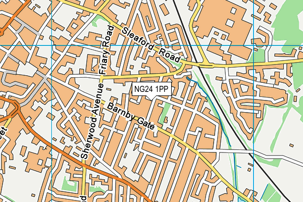NG24 1PP map - OS VectorMap District (Ordnance Survey)