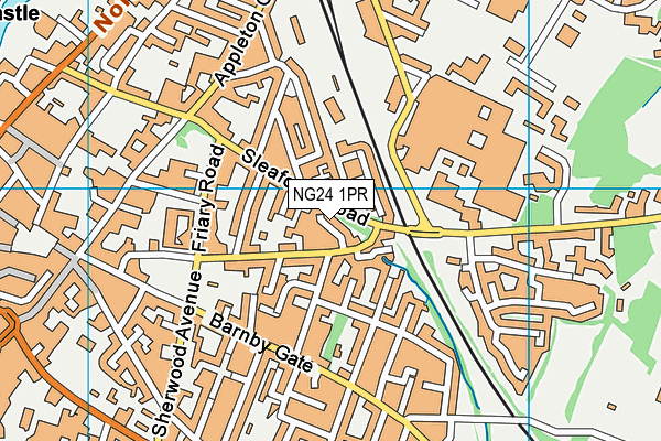 NG24 1PR map - OS VectorMap District (Ordnance Survey)