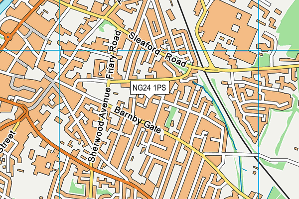 NG24 1PS map - OS VectorMap District (Ordnance Survey)