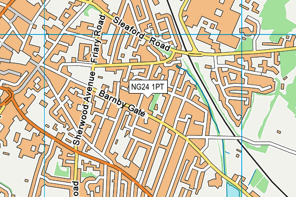 NG24 1PT map - OS VectorMap District (Ordnance Survey)
