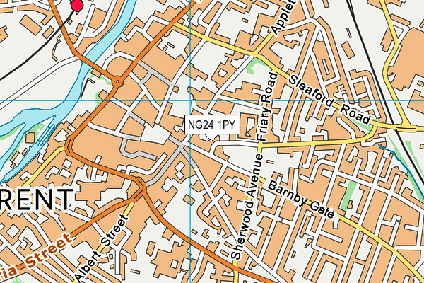 NG24 1PY map - OS VectorMap District (Ordnance Survey)