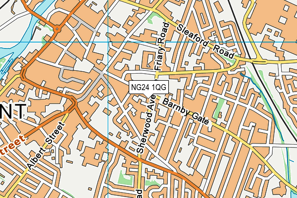 NG24 1QG map - OS VectorMap District (Ordnance Survey)
