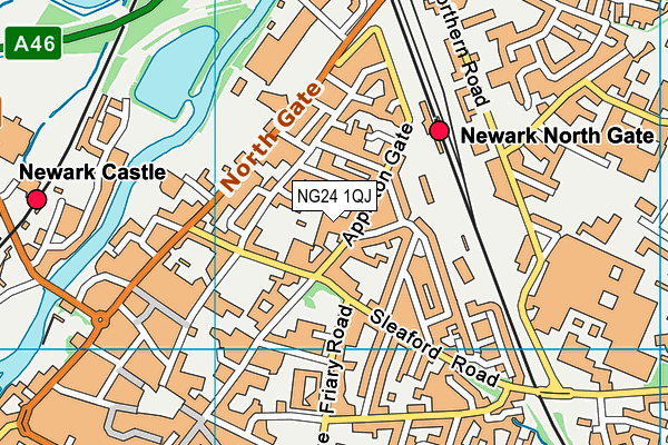 NG24 1QJ map - OS VectorMap District (Ordnance Survey)