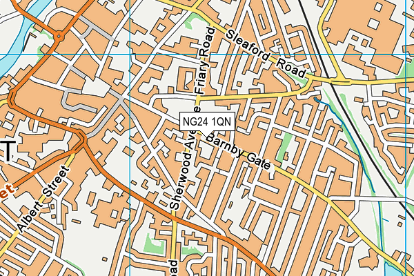 NG24 1QN map - OS VectorMap District (Ordnance Survey)