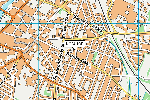 NG24 1QP map - OS VectorMap District (Ordnance Survey)