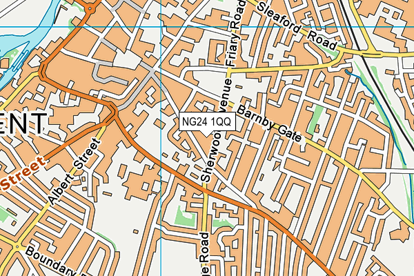 NG24 1QQ map - OS VectorMap District (Ordnance Survey)