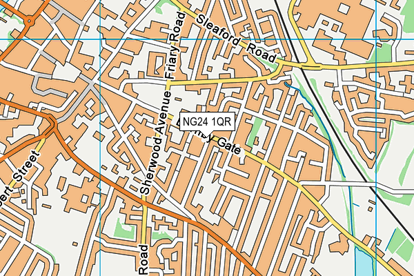 NG24 1QR map - OS VectorMap District (Ordnance Survey)