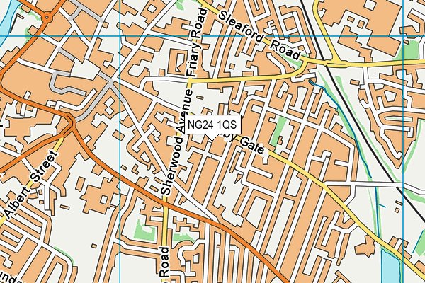 NG24 1QS map - OS VectorMap District (Ordnance Survey)