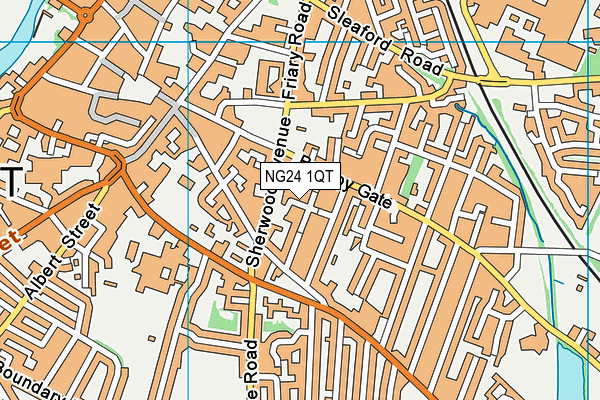 NG24 1QT map - OS VectorMap District (Ordnance Survey)