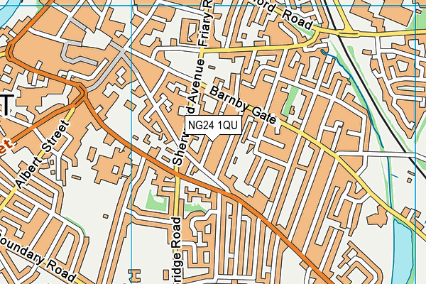 NG24 1QU map - OS VectorMap District (Ordnance Survey)