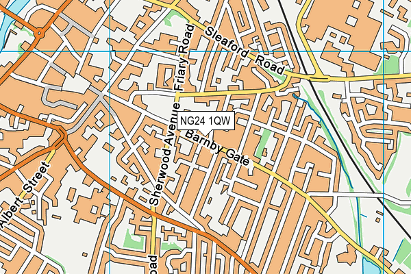 NG24 1QW map - OS VectorMap District (Ordnance Survey)