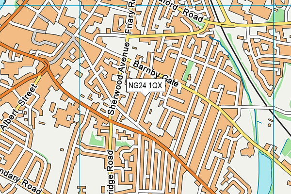 NG24 1QX map - OS VectorMap District (Ordnance Survey)