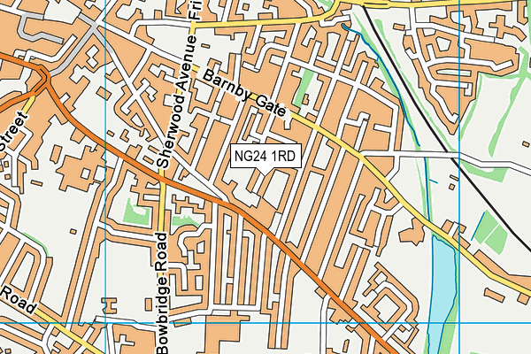 NG24 1RD map - OS VectorMap District (Ordnance Survey)