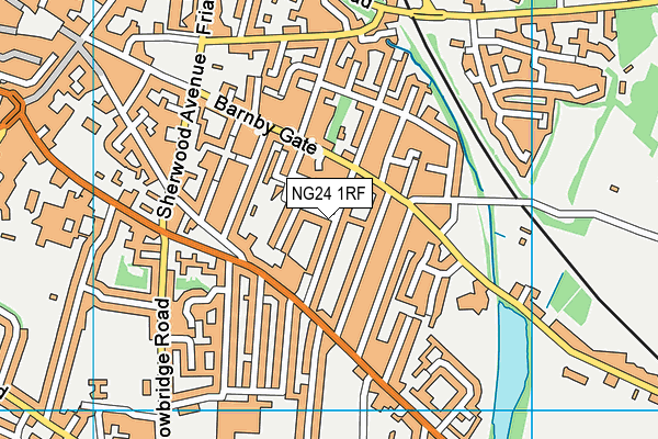 NG24 1RF map - OS VectorMap District (Ordnance Survey)