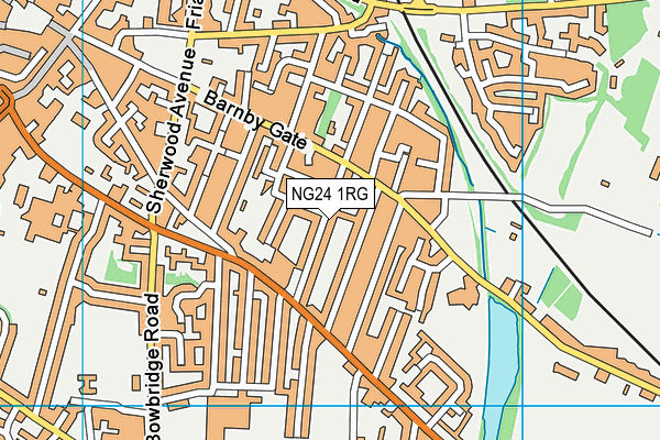 NG24 1RG map - OS VectorMap District (Ordnance Survey)