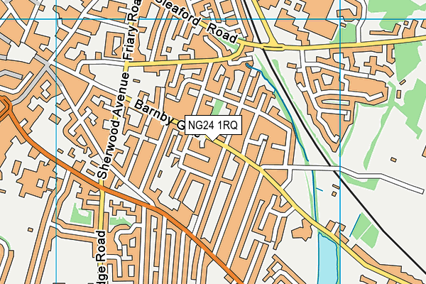 NG24 1RQ map - OS VectorMap District (Ordnance Survey)